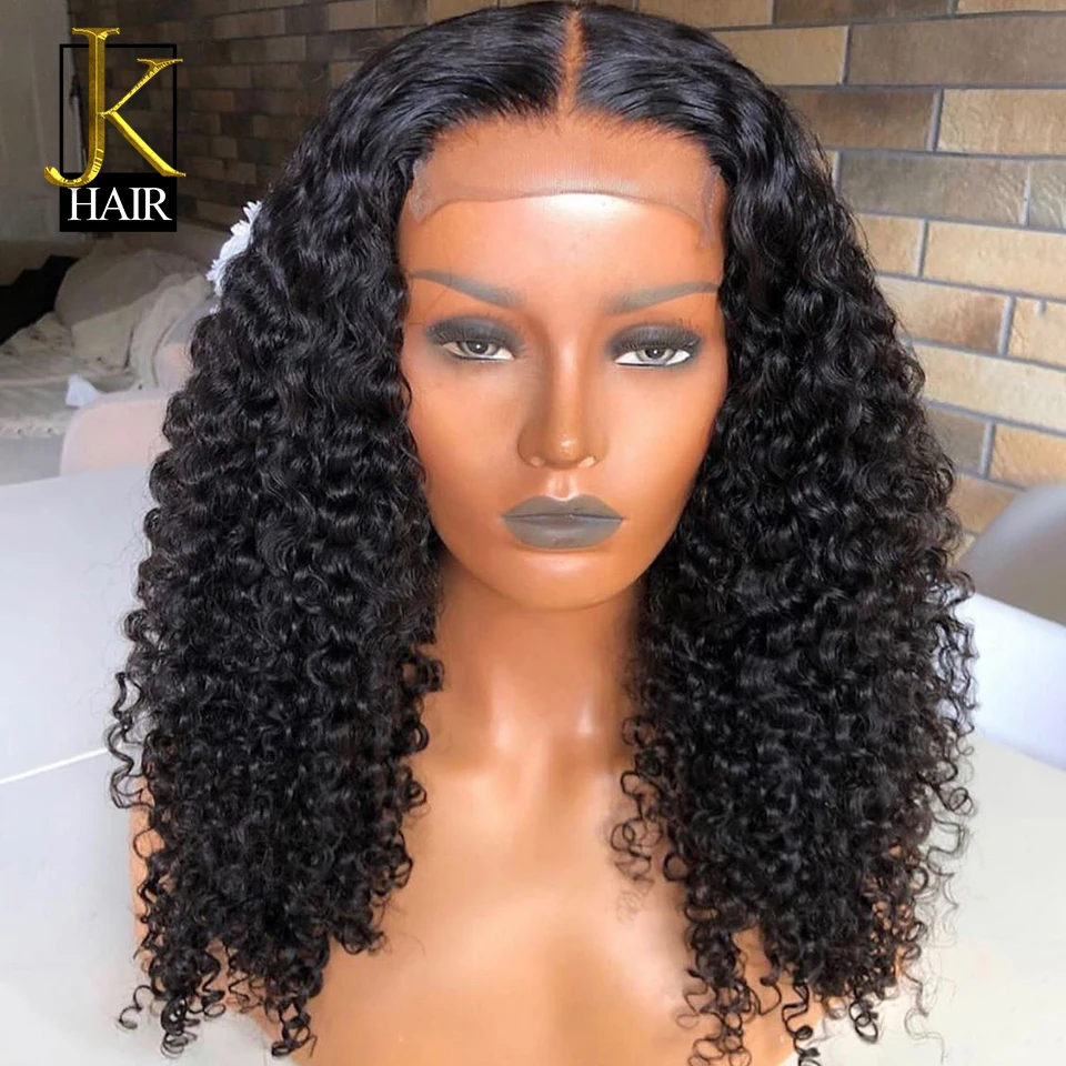 150% длинный надувной вьющийся парик Боб 13 × 4 парики из человеческих волос на сетке