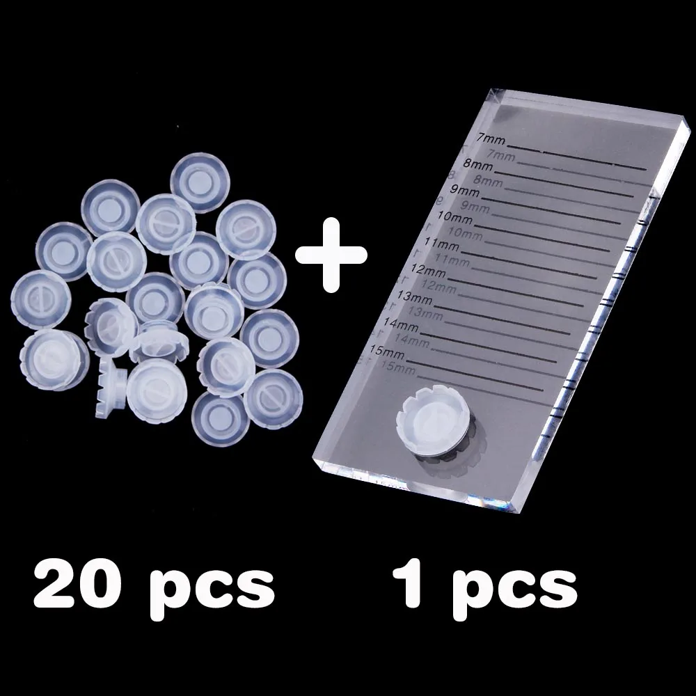1 Pcs and 20 Cup Держатель ресницы, накладные ресницы, подставка для наращивания, индивидуальные ресницы с 20 шт., цветные клеевые чашки, акриловые поддоны, инструменты для наращивания ресниц - Цвет: 1 Pcs and 20 Cup