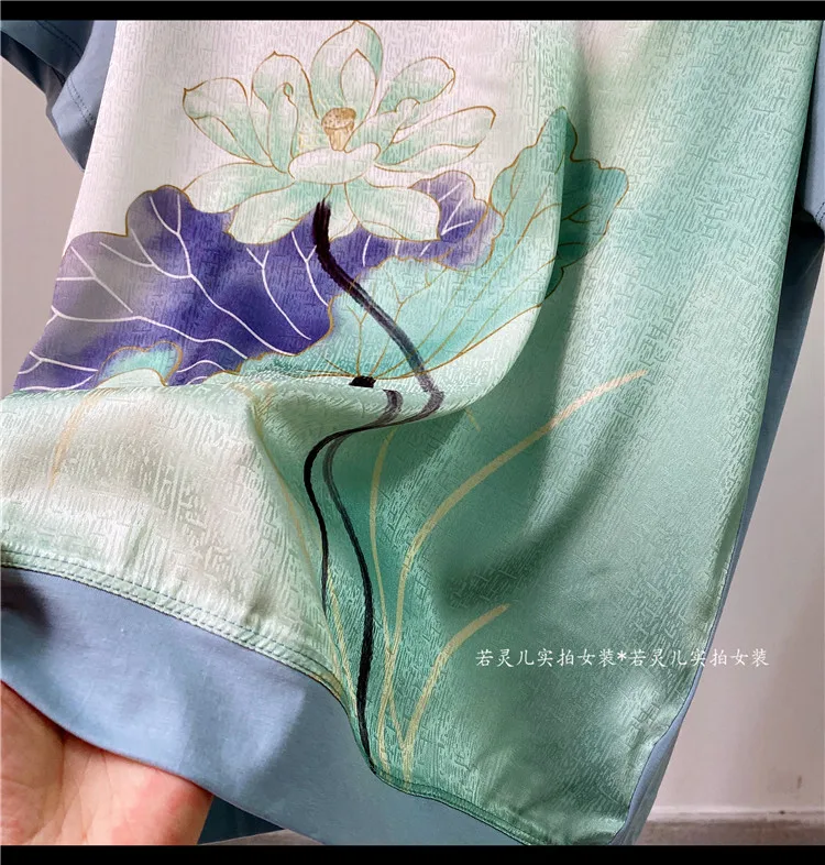 

Chinese Style Women Flower T Shirts Plus Size Print Tees Women National Short Sleeve Flower Tops