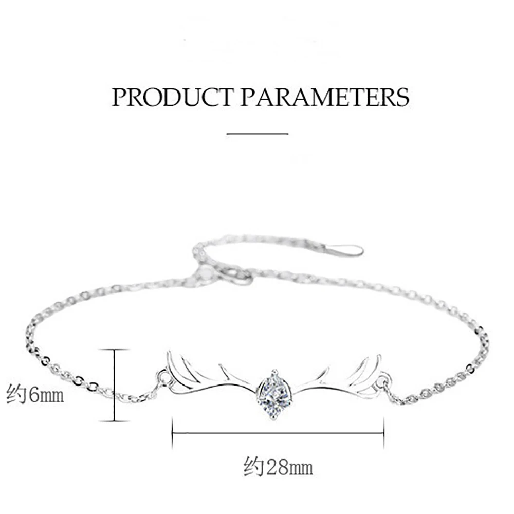 

Antlers Bracelet S925 Sterling Silver Fashion Animal Geometry Have You All the Way For Women Jewelry Accessories Gifts 2021