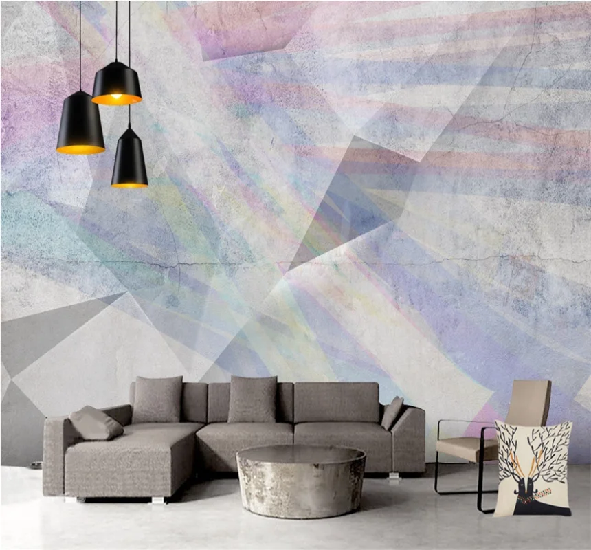 

Xuesu Fashion line geometric abstract texture TV background wall custom wallpaper 8D waterproof wall covering