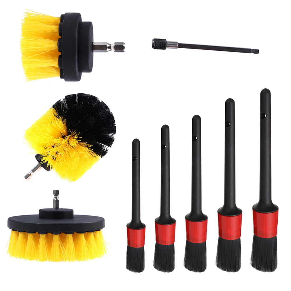 

9pcs Drill Brushes Set Automotive Detail Brushes Electric Drill Brush Head