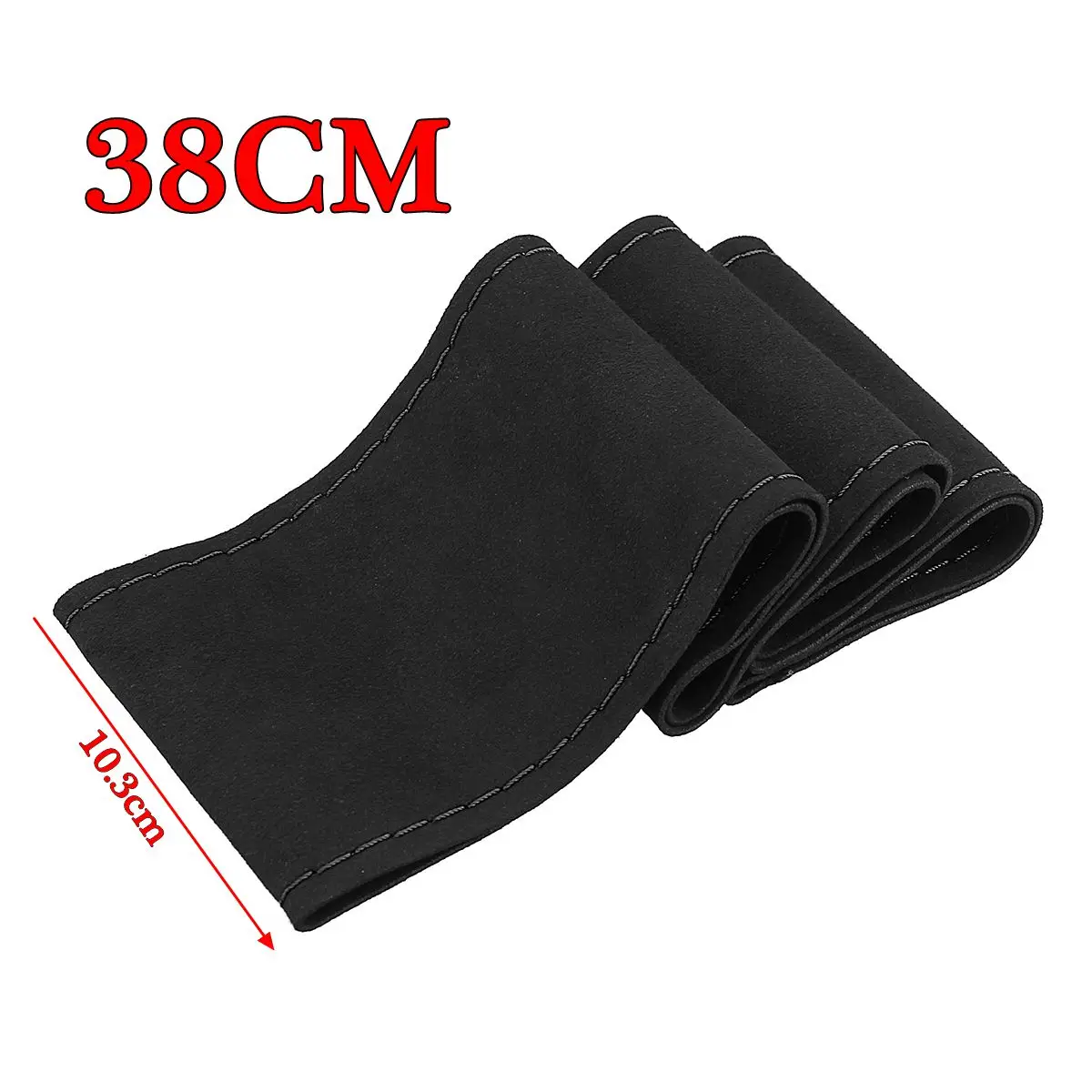 

Leather / Suede 38CM Universal Car Steering-wheel Cover Sport Anti-Slip Auto Steering Wheel Covers Car-styling