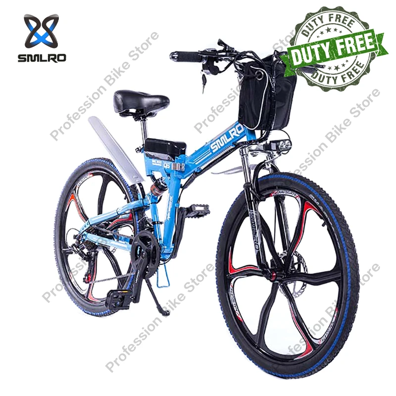 

Электрический велосипед SMLRO MX300YTL для взрослых, колеса 26 дюймов, 350 Вт, 48 В, 18 Ач, литиевый аккумулятор, складной электровелосипед, дорожная моб...