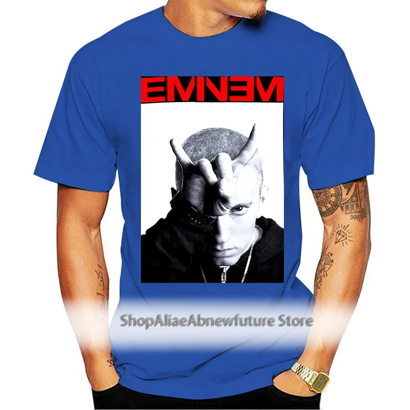 

Good Quality Brand Cotton Shirt Summer Style Cool Shirts Eminem Devil Horns 2014 Adult T-shirt Short Sleeve T Shirt Tops
