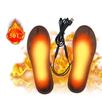 usb heated shoe insoles electric foot warming pad feet warm sock pad mat outdoor sports heating insoles winter warm unisex