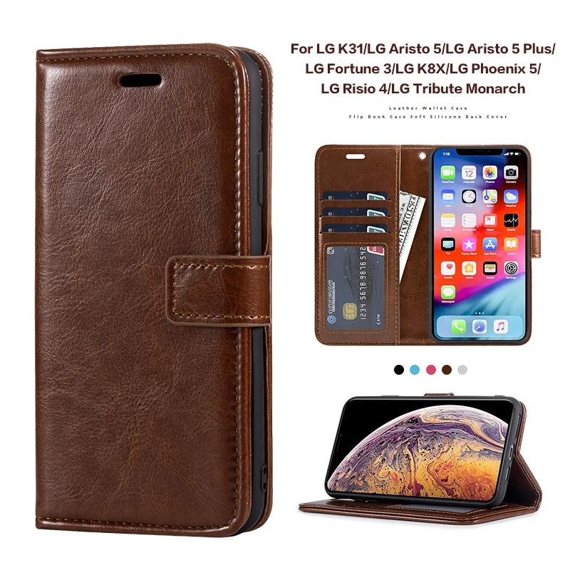 Флип чехол из искусственной кожи для LG K31 K8X Aristo 5 Plus Fortune 3 Phoenix Risio 4 Tribute Monarch деловой