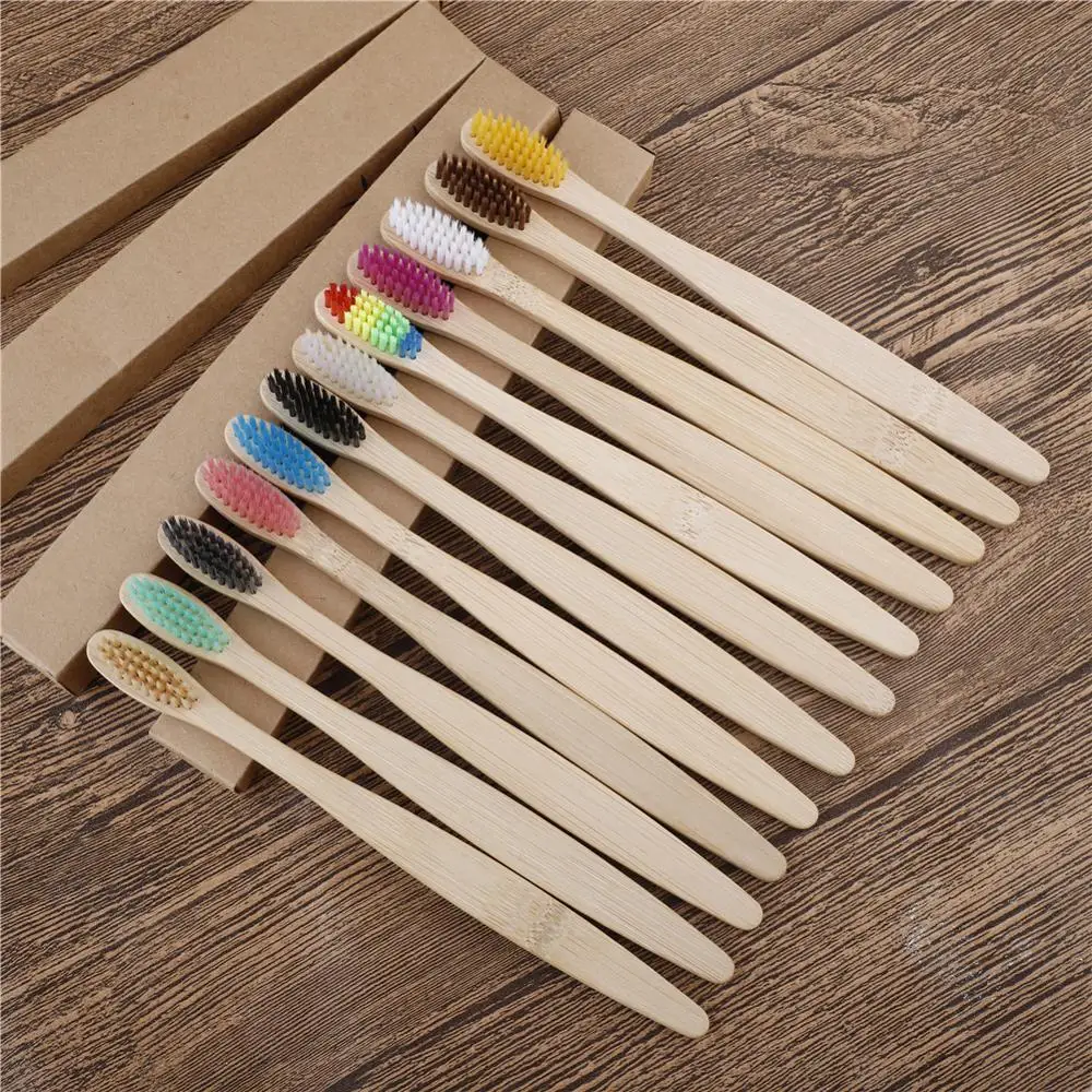 2 шт. Деревянные Зубные щётки с чехлом для взрослых|Зубные щетки| |