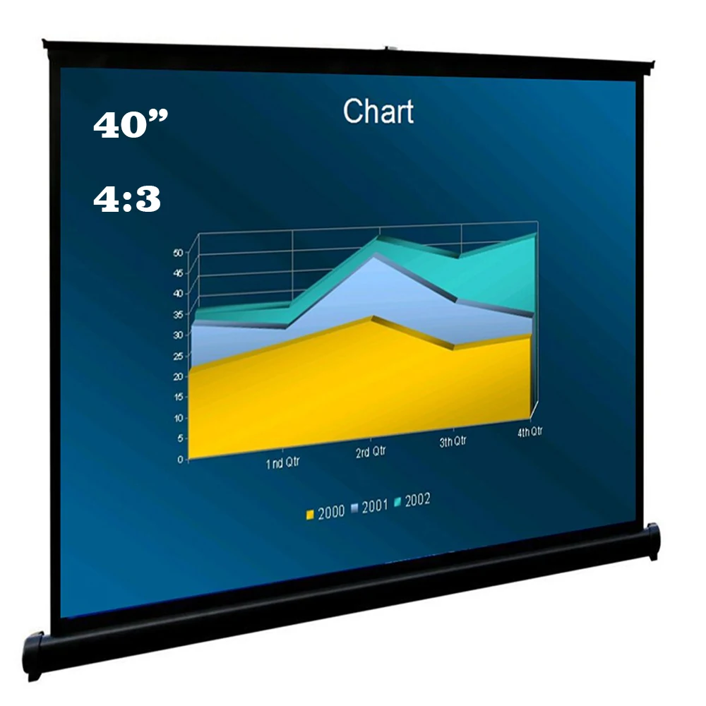 40 &quotдюймовый 4:3 портативный мобильный проекционный экран подставка легкий