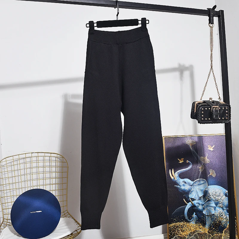 Осенняя новая женская одежда модный вязаный свитер со стразами и блестками с