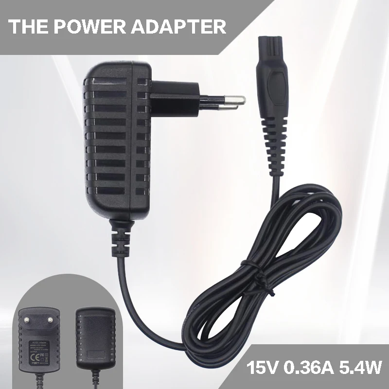 EU Plug 15 в 0.36A бритва зарядное устройство кабель Шнур ЕС вилка бритва адаптер питания для Philips HQ6425 HQ6426 HQ6465 HQ6851 HQ6852 - Тип штекера: EU Plug