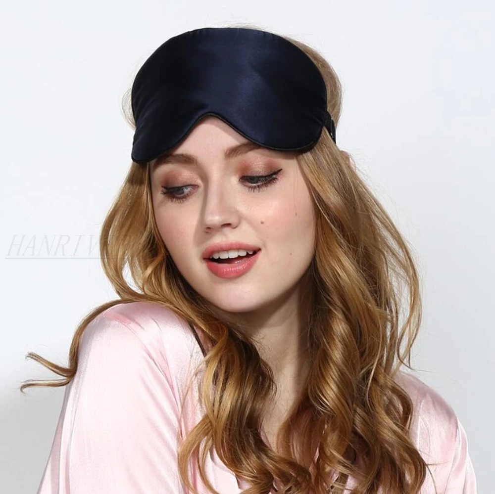 1 шт. в 100% шелковая маска для глаз цветная двухсторонняя из чистого шелка тутового