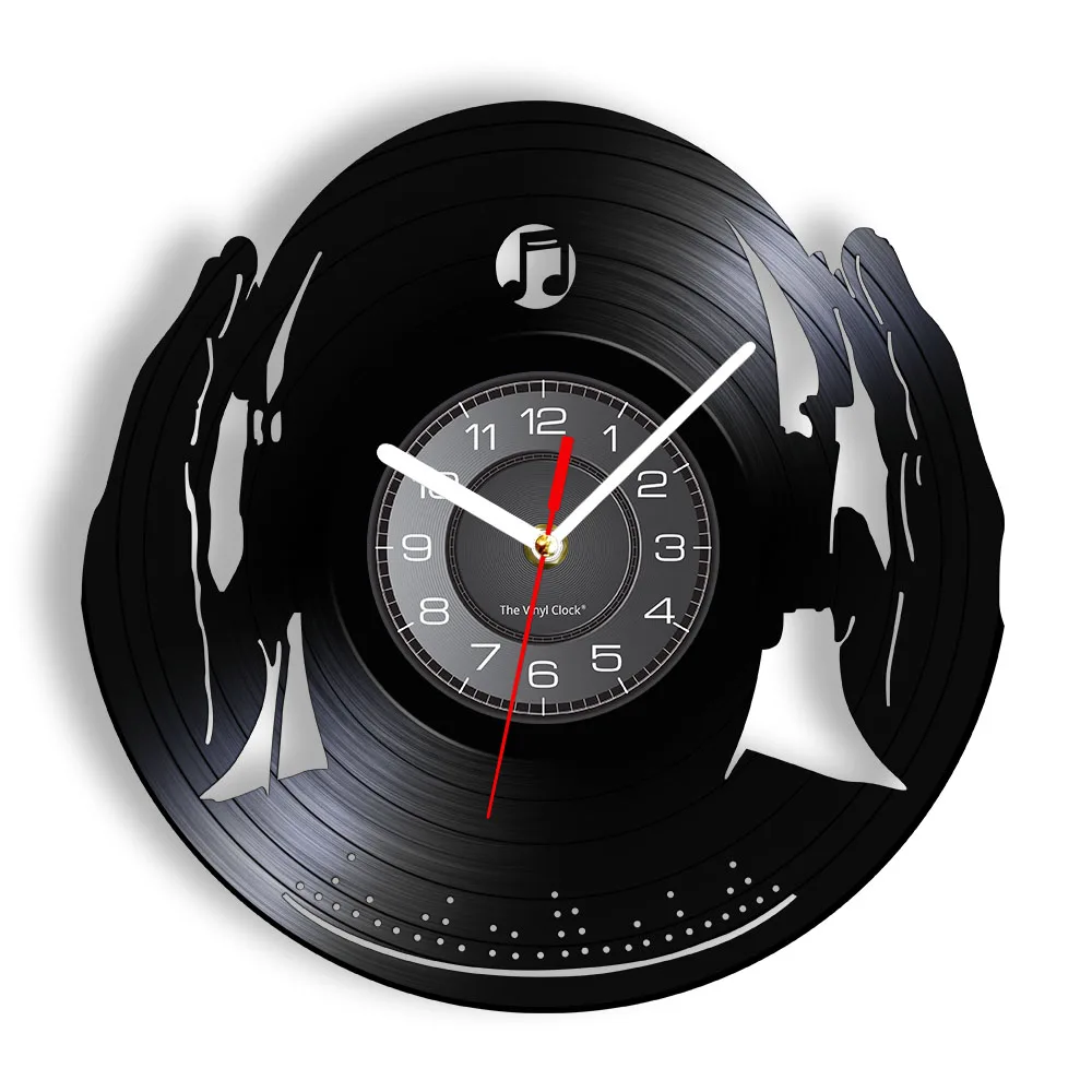 

Dj-наушники виниловые граммофоновые настенные часы спальня современный дизайн домашний декор настенные часы винтажные Ретро музыка Вдохновленный подарок