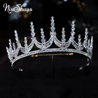 niushuya baroque wedding hair accessories for women bride fashion jewelry princess headpiece rhinestone gift