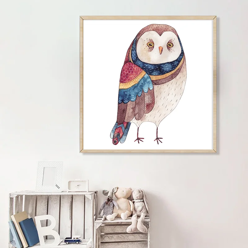 Скандинавский мультяшный детский художественный настенный постер с милой