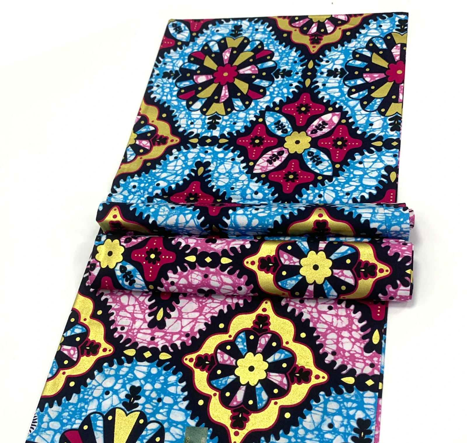 

Latest Fashion Guarunteed African Golden Wax Prints Fabric 100% Cotton Hot Sale 6yards Golden Wax Fabric For Dress Rapper Batik