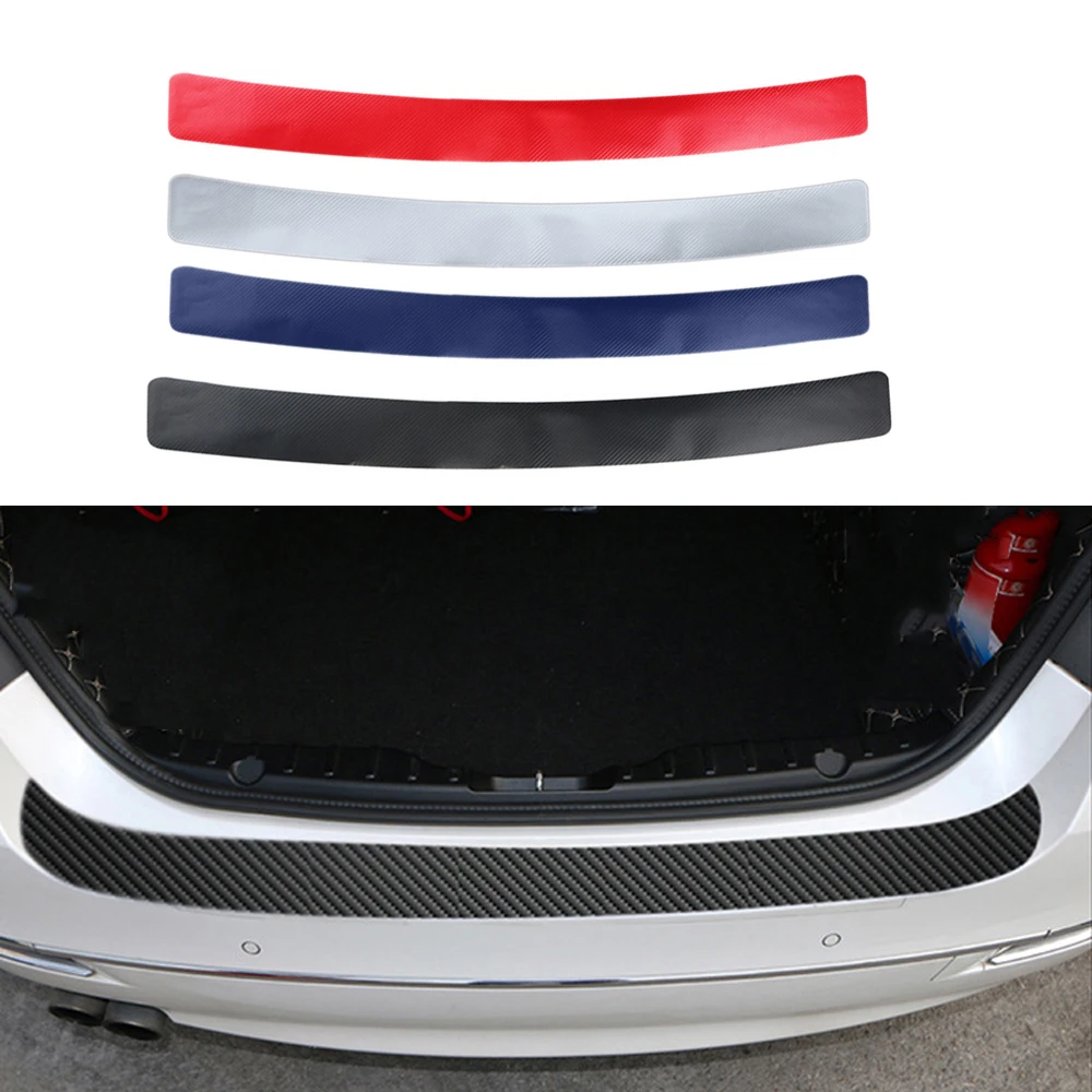 

Car Trunk Pedal Sticker Anti kick 3D Carbon Fiber Film Auto Rear Guard Plate Protection For BMW Audi SUV