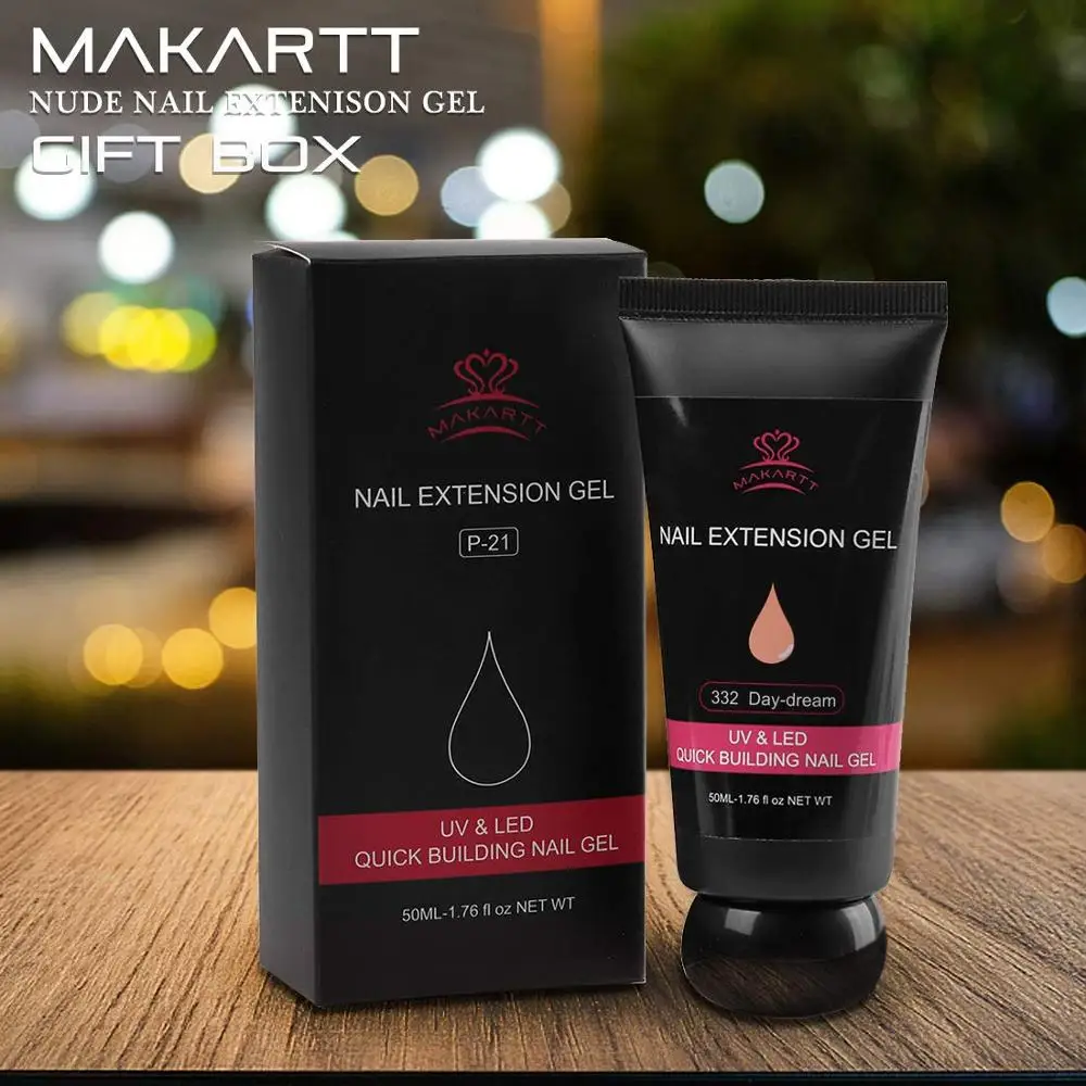 

Makartt Poly Nail Extension Gel, 50ML Nude Nature Day-dream Builder Gel Poly Extension Gel Trendy