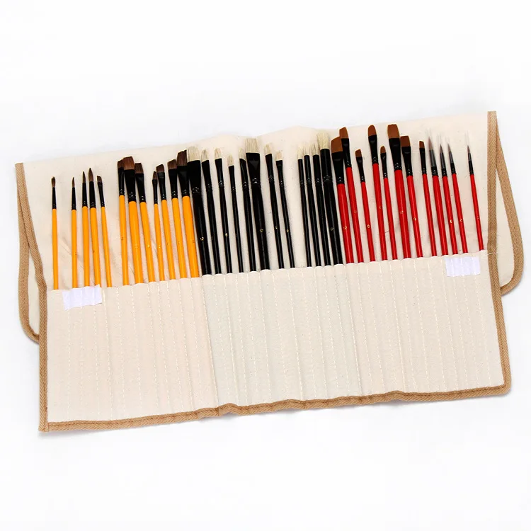 36 шт./набор кисти кисть холщовый мешок профессиональное Искусство Ручная роспись