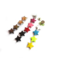 50pcs 12mm13 5mm star studs metal spike rivets nail for leather crafts costume bags belt shoes punk rock goth diy