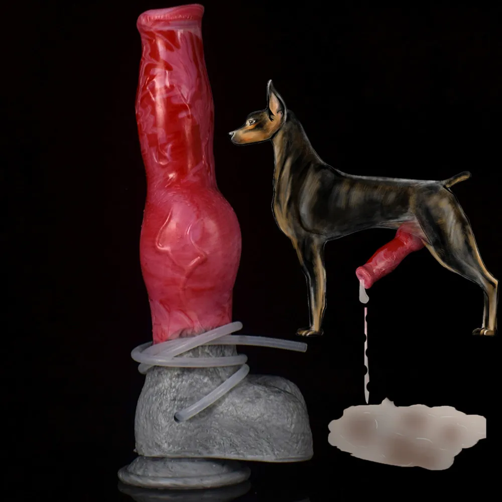 

FAAK 2022 животное собака пенис узел эякуляция реалистичный Сквиртинг фаллоимитатор присоски силиконовые Анальная пробка интимные игрушки для женщин мастурбатор
