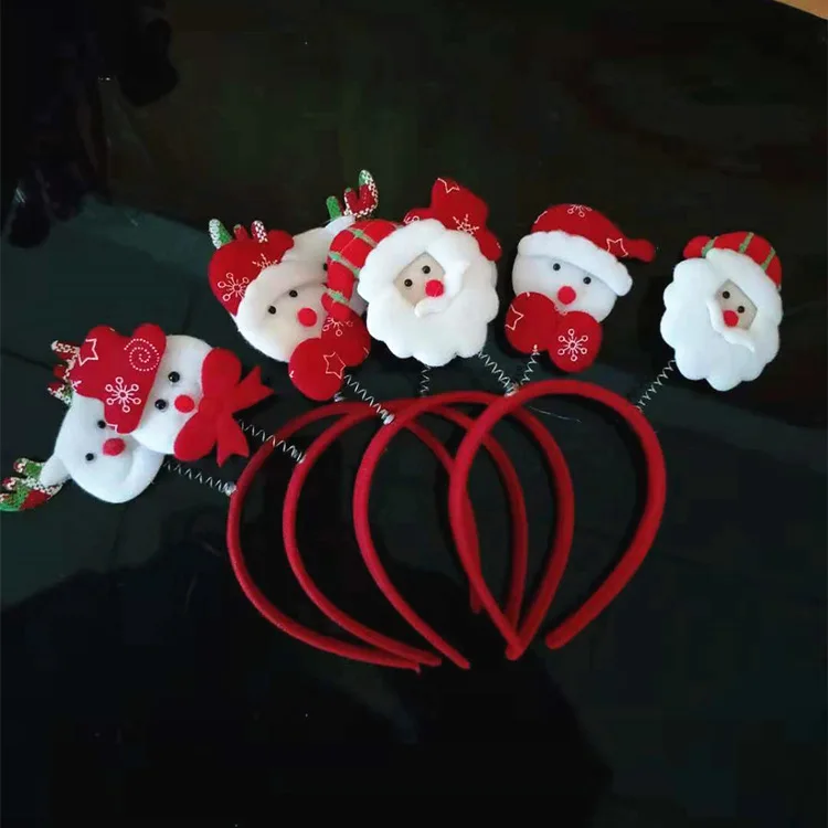 

Cut Christmas headband hair accessories Santa Claus antler Snowman headband with hairband headpieces Christmas Decor children