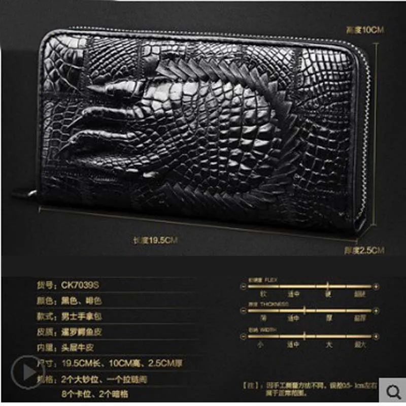 Сумка STEPH &amp CK Мужская под крокодила кожаная сумочка деловой Повседневный клатч