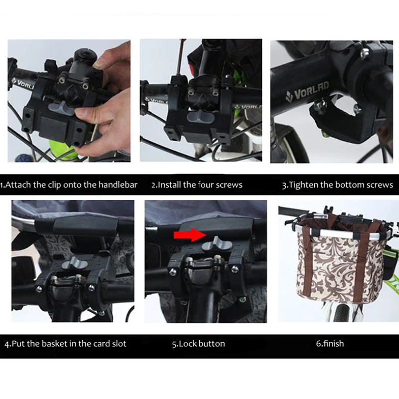 

Folding Bicycle Basket Front Shelf Mounting Seat Bag Bracket Bicycle Accessories