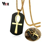 Съемное ожерелье Vnox с крестом АНК для мужчин, ожерелье из нержавеющей стали золотого оттенка, с вырезом, Crux, Ansata, ключ к жизни, египетская цепочка с подвеской 24 дюйма