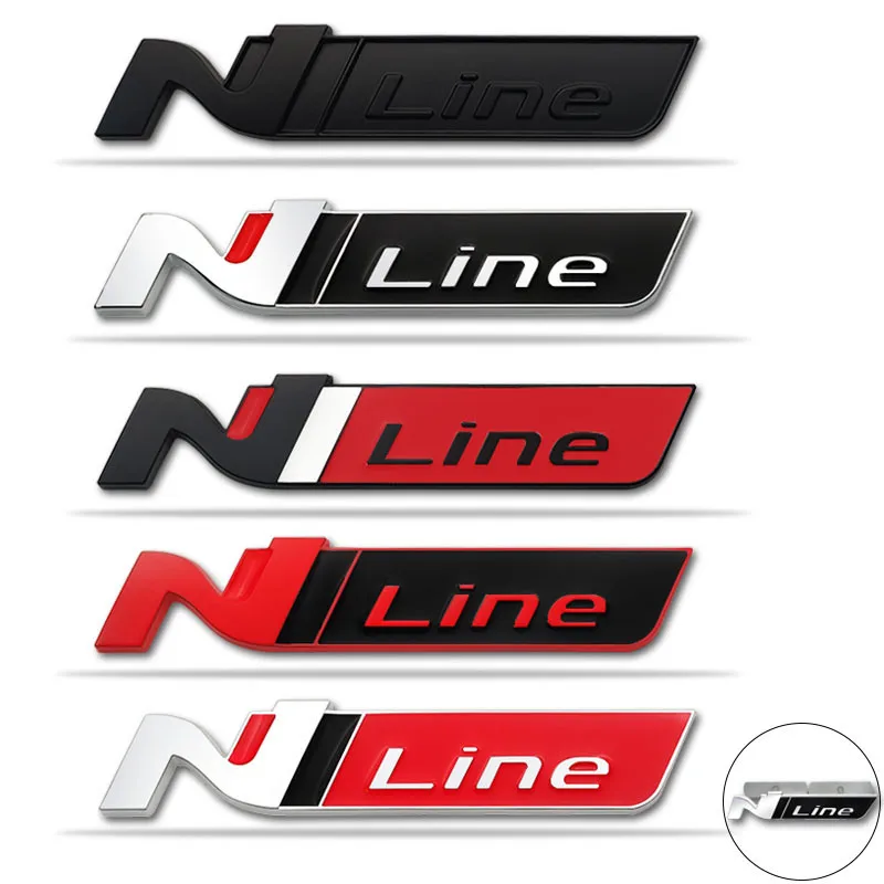 Металлический логотип N Line значок NLine с эмблемой гриля наклейки автостайлинг для