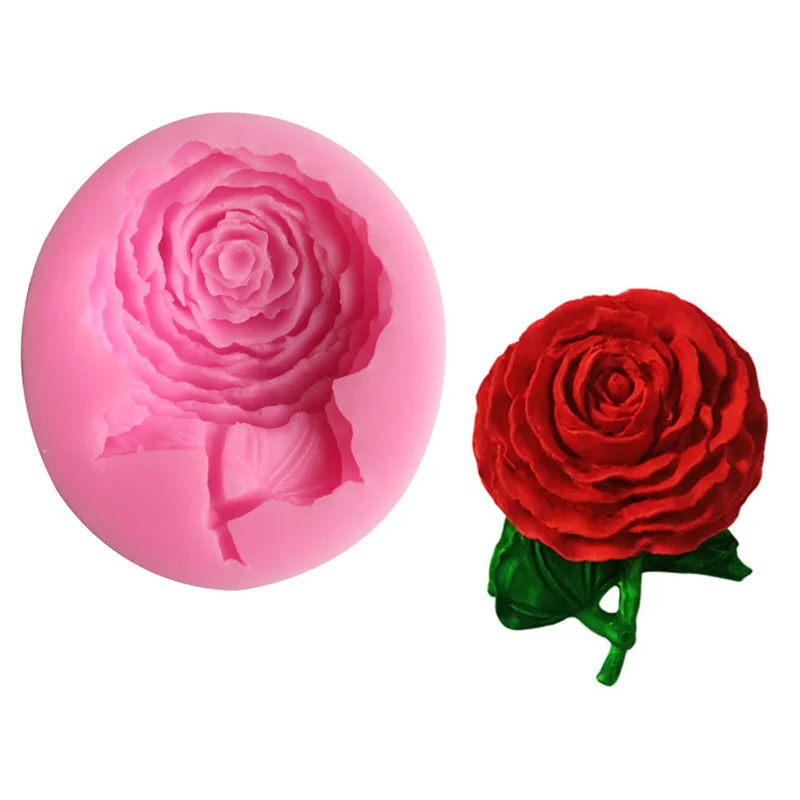 

Rose Flower Silicone Mold Epoxy DIY Plaster Clay Crafts Cake Baking Decoration Chocolate Mold Plant Flower Shape Silicone Mold