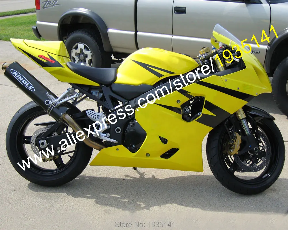 

Для Suzuki GSXR 600 750 K4 2004 Φ 2005 600 750 желтая черная фотообтекатель для мотоцикла (литьё под давлением)
