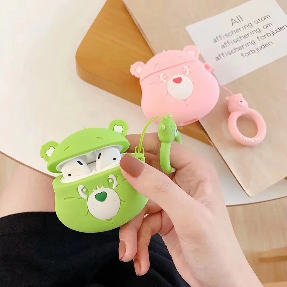 Чехол с мультяшными наушниками для AirPods силиконовый милый чехол камеры ins Apple Air Pods