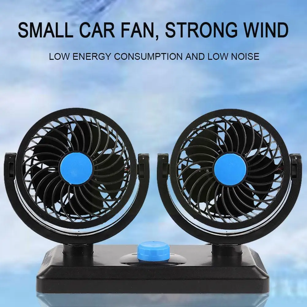 

Adjustable Car Fan Angle Dual Head USB Powered 3-Speed Car Cooling Adjustable Vehicles Dashboard Fan Universal USB Air For C9E4