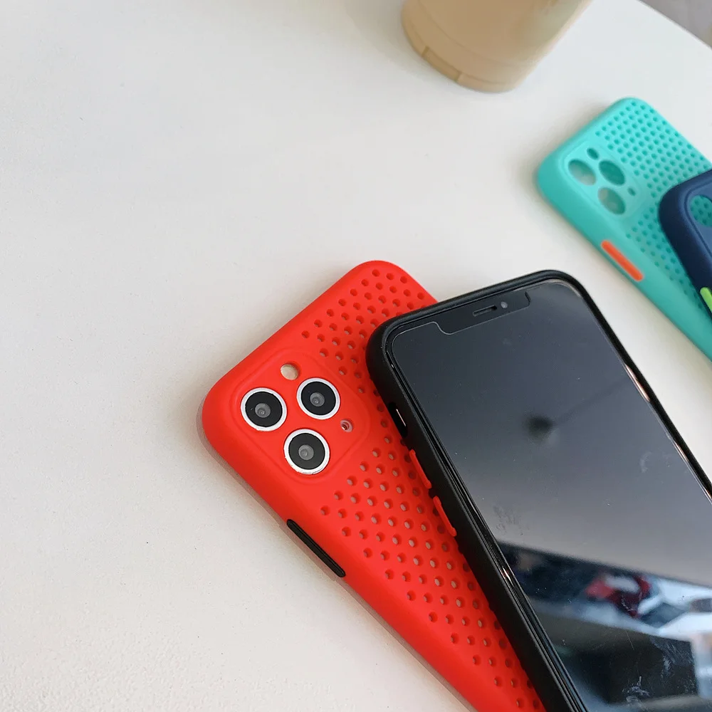 Чехол для телефона с рассеиванием тепла iPhone 11 Pro XR XS Max 12 Mini X 8 6 6S 7 Plus SE 2020 мягкий