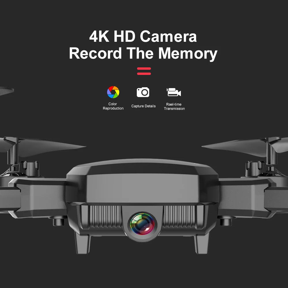 Барометрический удержание высоты Радиоуправляемый Дрон WIFI FPV 4K HD камера жесты