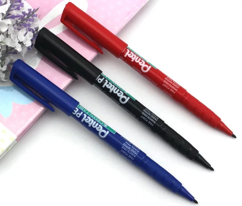 

Pentel NMS50 marqueur permanent GREEN-LABEL Pen Marker Pen 1.0m Japan Black/Blue/Red Colors for Choose