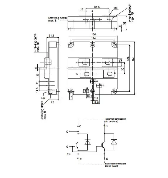 

Electronic Components High Power Switch Use 1200A 1600V FZ1200R16KF4 Power IGBT Module