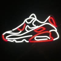 birthday gift home decoration custom shoes neon light led neon light sign led flex transparent acrylic board display for store