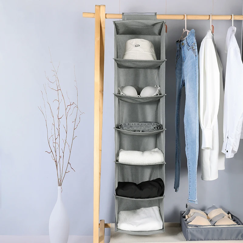 

Clothes Hanging Drawer Box Organizer Underwear Sorting Storage Bag Wall Wardrobe Closet Shelves Home Organization Accessories