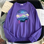 Мужская толстовка с принтом крепления Fuji Steamwave, с круглым вырезом и капюшоном в стиле ретро, уличный пуловер большого размера, брендовая одежда для мужчин