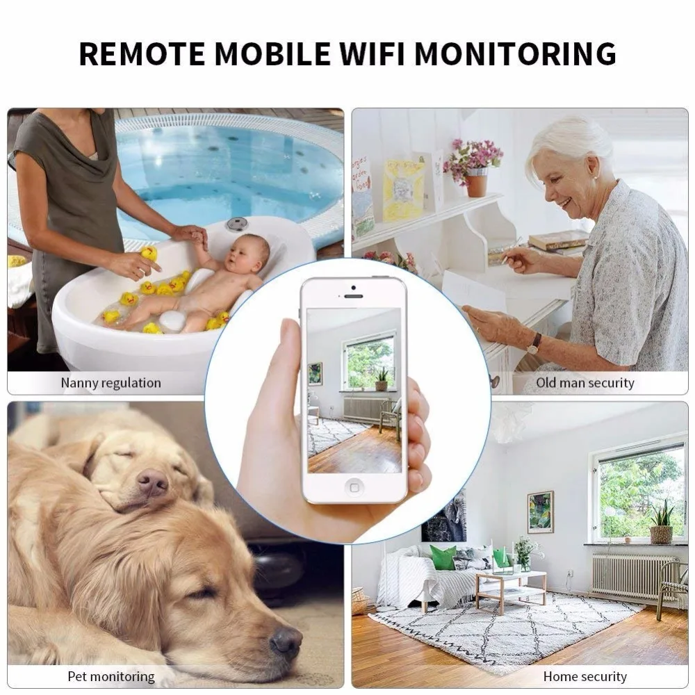 Настольный мини видеорегистратор с Wi Fi 1080P HD IP P2P|Компактные видеокамеры| |