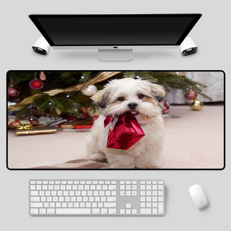 

XGZ Exquisite puppy mouse pad as a multi-size desk pad home computer durable non-slip keyboard pad