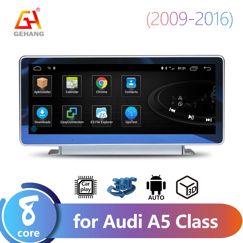 

Автомагнитола GEHANG, Android 10,0, 4 + 64 ГБ, 10,25 дюйма, IPS, для Audi A4 A5 2009-2016