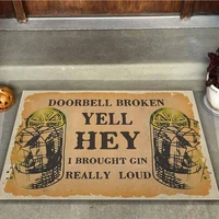 doorbell broken gin doormat 3d printed indoor non slip door floor mats carpet rugs decor porch doormat 02