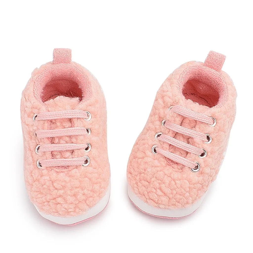 Детские ботиночки для новорожденных обувь маленьких девочек милая плюшевая