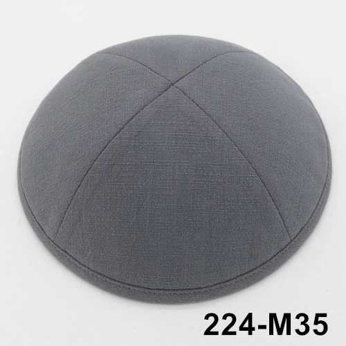 224M35 При покупке более 5 лотов(50 шт.) будет 10% скидка tkippot Kippa Linen KippahLine19cm Yarmulke Beanies JewishSkullies - Цвет: 224M35