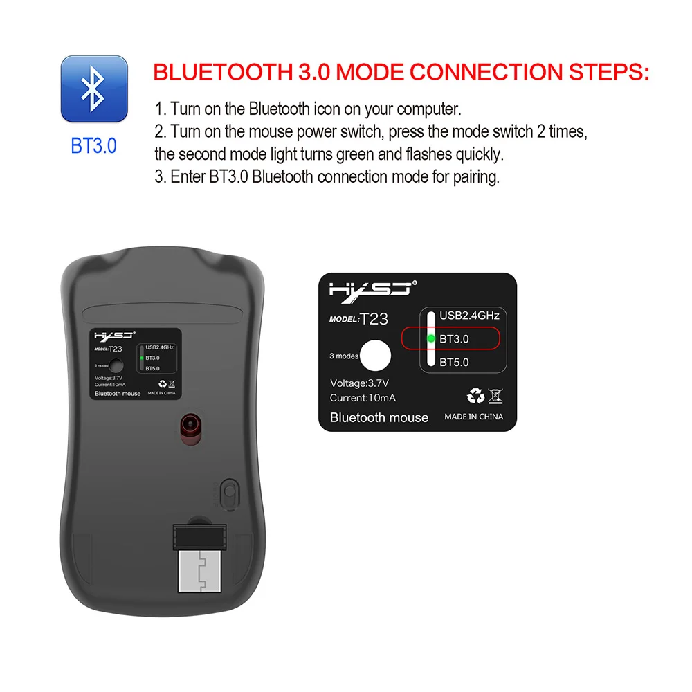 Беспроводная Bluetooth мышь тонкая эргономичный дизайн перезаряжаемая компьютерная