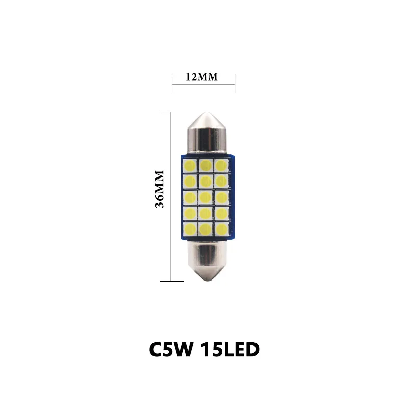 1 шт. T10 W5W светодиодный c5w светодиодный 31 мм 36 мм/39 мм/41 мм 18SMD 3030 чипы светодиодный гирлянда лампа автомобиля купольный светильник авто Интерьер лампа для чтения - Испускаемый цвет: 36MM C5W