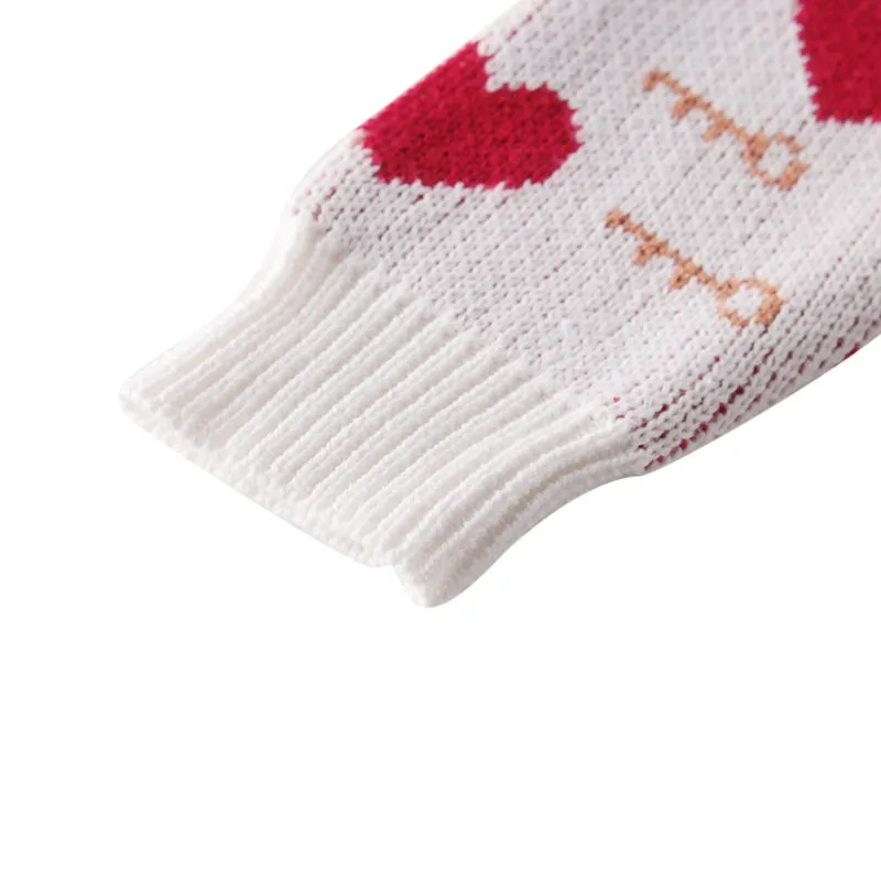 

Baby Spring Autumn Pocket knitted cardigan dress Suit Cute Princess Love Baby Suit Super Keep Warm Wool Romper